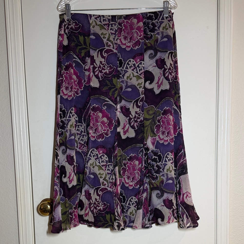 Chicos Women’s 100% Silk Skirt Chicos Size 1